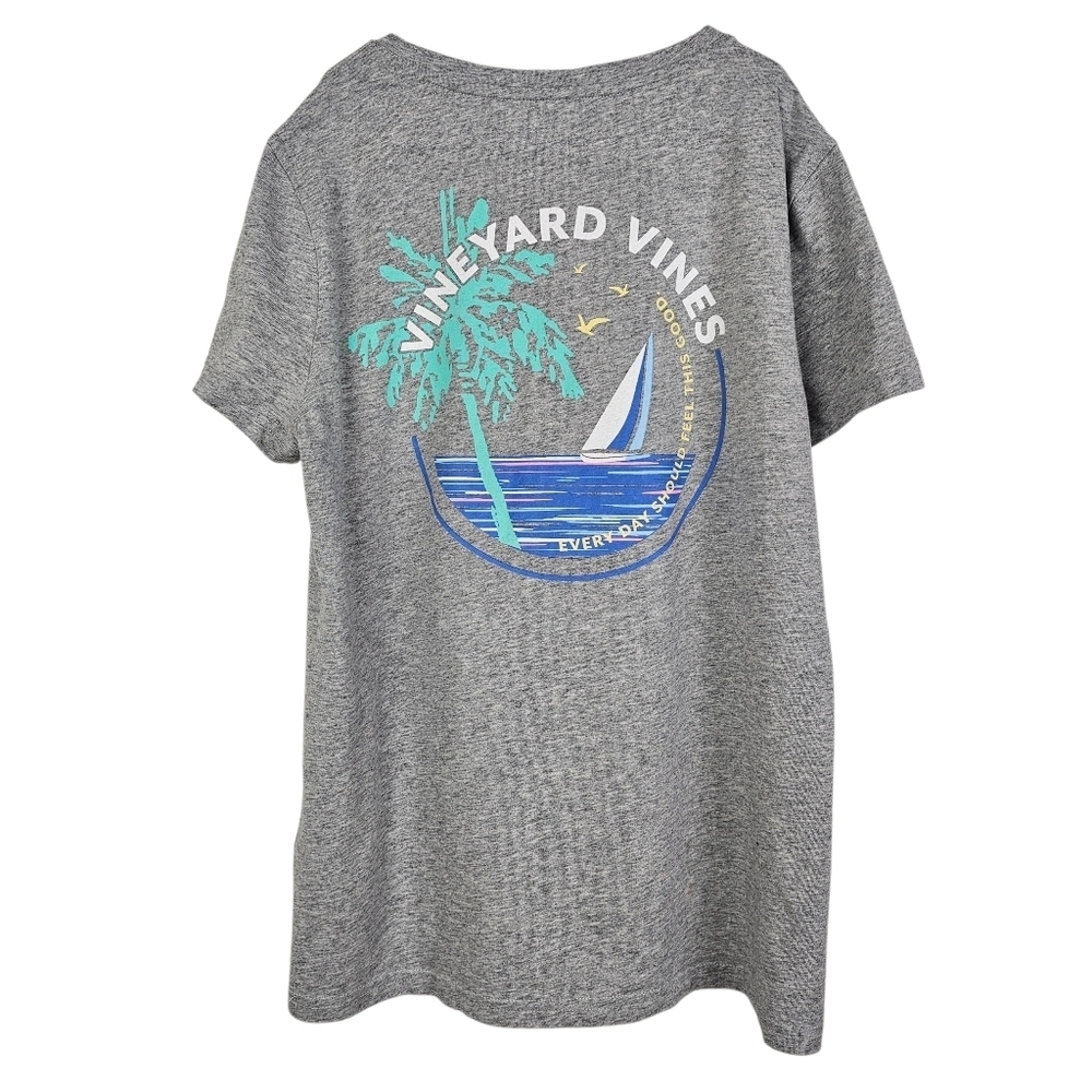 Vineyard Vines Gray "Every Day Should Feel This Good" T-shirt